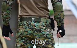 Chemise de combat tactique pour hommes, pantalon, costume militaire, uniforme de l'armée BDU, camouflage SWAT
