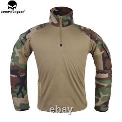 Chemise et pantalon de combat tactique Emerson Gen3 + ensemble de costume Airsoft BDU avec genouillères