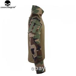 Chemise et pantalon de combat tactique Emerson Gen3 + ensemble de costume Airsoft BDU avec genouillères