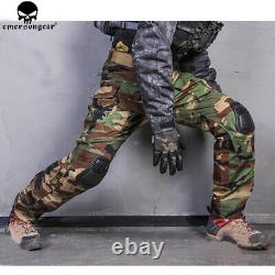 Chemise et pantalon de combat tactique Emerson Gen3 + ensemble de costume Airsoft BDU avec genouillères