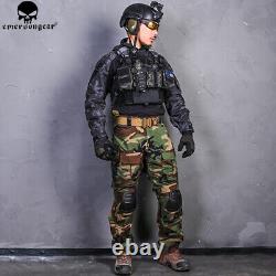 Chemise et pantalon de combat tactique Emerson Gen3 + ensemble de costume Airsoft BDU avec genouillères