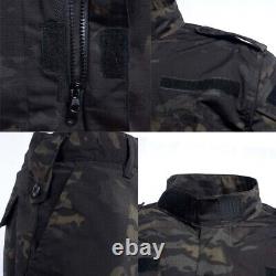 Chemise tactique à motif camouflage pour uniforme militaire pour homme, ensemble veste+pantalon XS-2XL