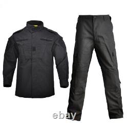 Chemise tactique à motif camouflage pour uniforme militaire pour hommes avec ensemble veste+pantalon XS-2XL