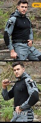 Chemise tactique militaire de l'armée Airsoft Paintball avec genouillères et pantalon uniforme