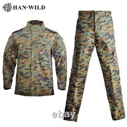 Costume de camouflage militaire pour hommes Armée Forces spéciales Combat Vestes Pantalons