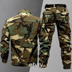 Costume de camouflage militaire pour hommes, ensembles d'uniformes tactiques, veste, combinaison et pantalon de jogging 2 pièces.