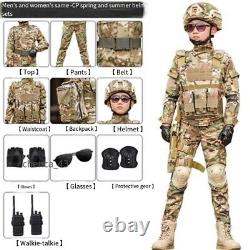 Costume de camouflage pour enfants, Camp d'été des forces spéciales, Uniforme d'entraînement militaire