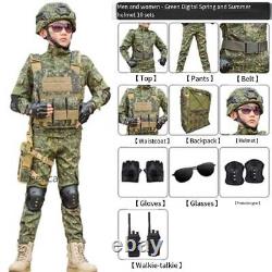 Costume de camouflage pour enfants spécial forces Camp d'été d'entraînement militaire uniforme