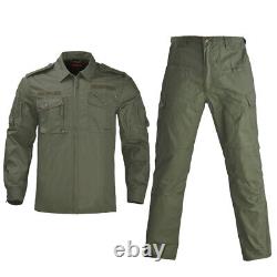 Costume de camouflage pour hommes, costumes militaires tactiques haut + pantalon, vêtements de camping en extérieur.