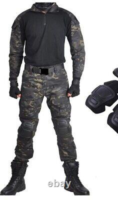 Costume militaire pour homme HANWILD, chemise de combat et pantalon tactiques BDU, M 32
