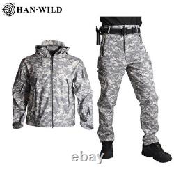 Costume militaire tactique coupe-vent en coquille souple uniforme veste pantalon costume décontracté