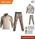 Costume Militaire Tactique Pour Homme Avec Chemise De Combat, Pantalon Et Genouillères Camo