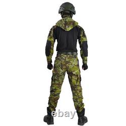 Costume tactique pour homme de l'armée, uniforme de combat militaire avec capuche pour travaux extérieurs et airsoft.