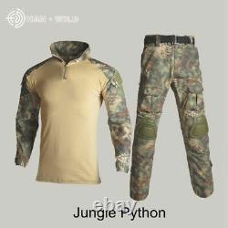Ensemble D'uniformes Tactiques De L'armée Militaire Chemises D'entraînement À La Chasse Au Camouflage + Pantalons