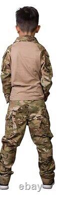 'Ensemble Emerson Tactical G3 BDU pour enfant, uniforme d'assaut, chemise et pantalon pour enfants, taille 8'