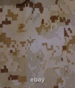 Ensemble chemise pantalon de combat USMC MARPAT DESERT TAN MCCUU petit régulier délivré