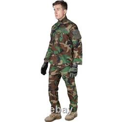 Ensemble d'uniforme de combat Primal Gear ACU Woodland Veste et Pantalon Militaires Tactiques