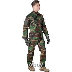 Ensemble d'uniforme de combat Primal Gear ACU Woodland Veste et Pantalon Militaires Tactiques