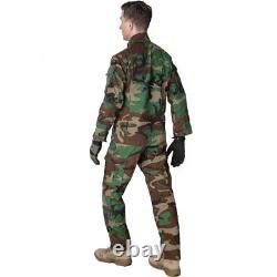 Ensemble d'uniforme de combat Primal Gear ACU Woodland Veste et Pantalon Militaires Tactiques