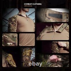 Ensemble de 3 pièces pour hommes, uniforme militaire de l'armée, avec veste, pantalon et chemise, camouflage tactique.