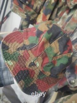 Ensemble de camouflage Swiss Alpenflage taille veste US 52, pantalon 34wX30i, sac, chemise 48, chapeau