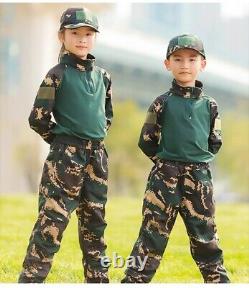 Ensemble de chasse à l'uniforme militaire tactique pour enfants Airsoft Camouflage