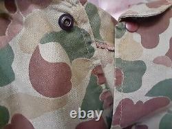 Ensemble de chemise légère et de pantalon de camouflage de chasse aux canards de type peau de grenouille USMC Vietnam