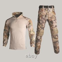 Ensemble de chemise, manteau et pantalon de costume tactique camouflage de l'armée pour homme