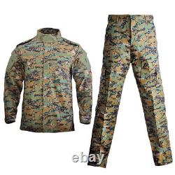 Ensemble de chemise, manteau et pantalon tactique camouflage pour uniforme militaire masculin