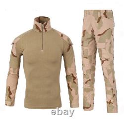 Ensemble de chemise, veste et pantalon de camouflage tactique pour l'uniforme militaire de l'armée pour hommes.