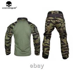Ensemble de combat Emerson Tactical Uniform BDU G3 Chemise et Pantalon Vêtements Militaires Taille L US