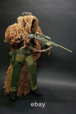 Ensemble de jouet de sniper du Corps des Marines des États-Unis à l'échelle 1/6 avec combinaison Ghillie et uniforme