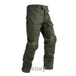 Ensemble de pantalons et vestes de combat militaire tactique avec genouillères pour paintball