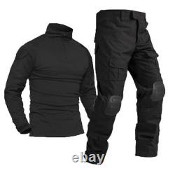Ensemble de pantalons et vestes de combat militaire tactique avec genouillères pour paintball