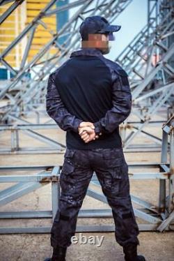 Ensemble de pantalons et vestes de combat militaire tactique avec genouillères pour paintball