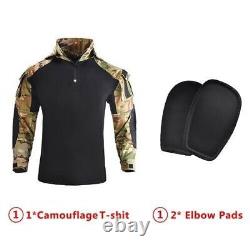 Ensemble de uniformes militaires pour hommes US CP Army Pant Camouflage Windproof Multicam Black
