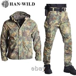 Ensemble de veste avec pantalon Camouflage Uniforme tactique de chasse Vêtements de chasse Airsoft
