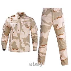 Ensemble de veste et pantalon camouflage tactique pour uniforme militaire de l'armée pour hommes.