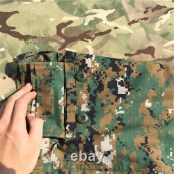 Ensemble de veste et pantalon de combat tactique militaire de l'armée pour hommes avec uniforme de camouflage SWAT BDU