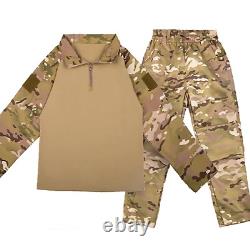 Ensemble de vêtements de chasse militaire tactique pour garçons en uniforme de l'armée avec motif de camouflage pour activités en plein air