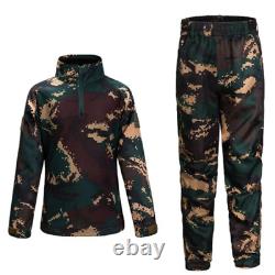 Ensemble de vêtements de chasse militaire tactique pour garçons, tenue de camouflage pour l'extérieur