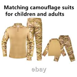 Ensemble de vêtements de chasse militaire tactique pour garçons, tenue de camouflage pour l'extérieur