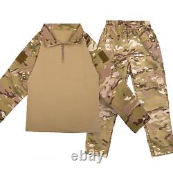 Ensemble de vêtements de chasse militaire tactique pour garçons, tenue de camouflage pour l'extérieur