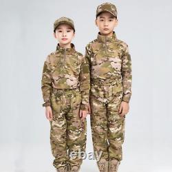 Ensemble de vêtements de chasse militaire tactique pour garçons, tenue de camouflage pour l'extérieur