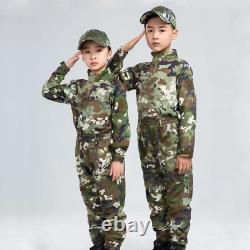 Ensemble de vêtements de chasse militaire tactique pour garçons, tenue de camouflage pour l'extérieur