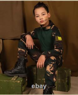 Ensemble de vêtements de chasse militaire tactique pour garçons, tenue de camouflage pour l'extérieur