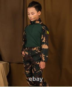 Ensemble de vêtements de chasse militaire tactique pour garçons, tenue de camouflage pour l'extérieur