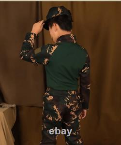 Ensemble de vêtements de chasse militaire tactique pour garçons, tenue de camouflage pour l'extérieur