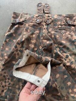 Ensemble uniforme de tunique et pantalon camouflage Dot 44 de la Seconde Guerre mondiale, allemand, motif Miltec, taille 50.