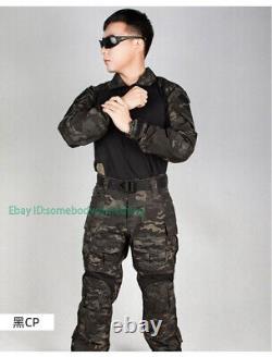 'Ensembles de vêtements militaires camouflage pour hommes, uniformes tactiques pantalon et chemise de combat'
